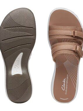 Clarks Cloudsteppers Womens Breeze Piper Slide Sandals. Sz: 9